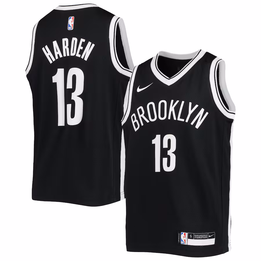 Youth Brooklyn Nets James Harden Nike Black Swingman Jersey - Icon Edition - Jersey