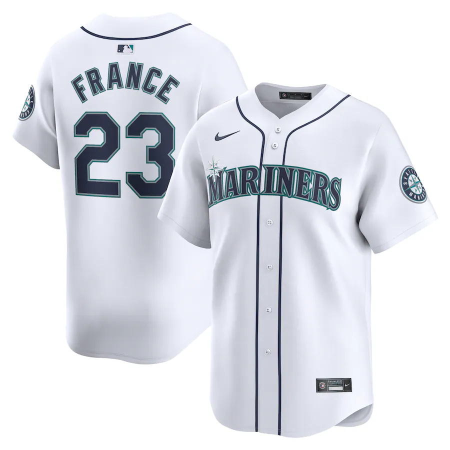 Men's Seattle Mariners Ty France Nike White Home Limited Player Jersey - Jersey