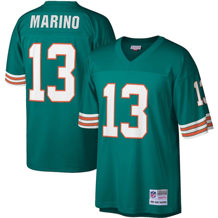 Men's Miami Dolphins Dan Marino Mitchell & Ness Aqua Legacy Replica Jersey - Jersey