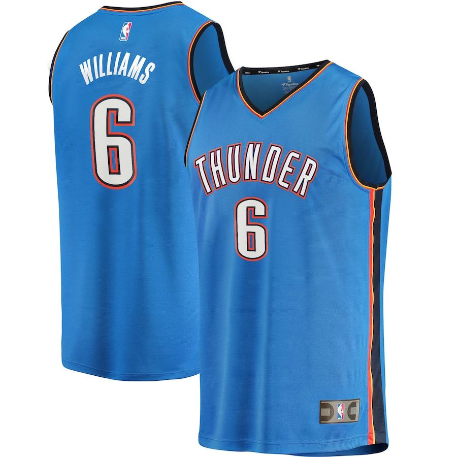 Men's Oklahoma City Thunder Jaylin Williams Fanatics Blue 2021/22 Fast Break Replica Jersey - Icon Edition - Jersey