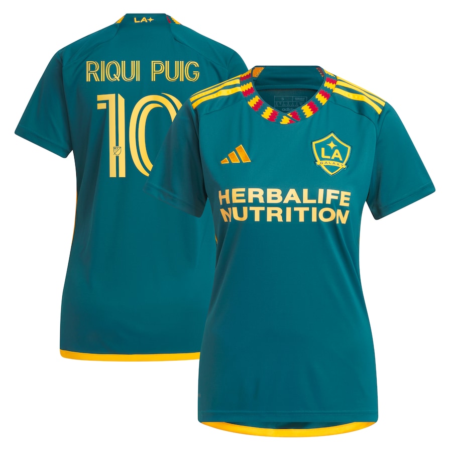 Women's LA Galaxy Riqui Puig adidas Green 2024 LA Kit Replica Player Jersey - Jersey