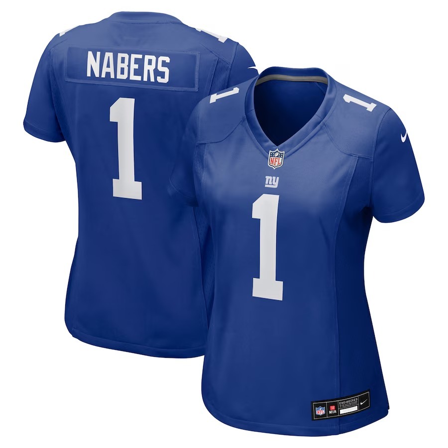 Women's New York Giants Malik Nabers Nike Royal Game Jersey - Jersey