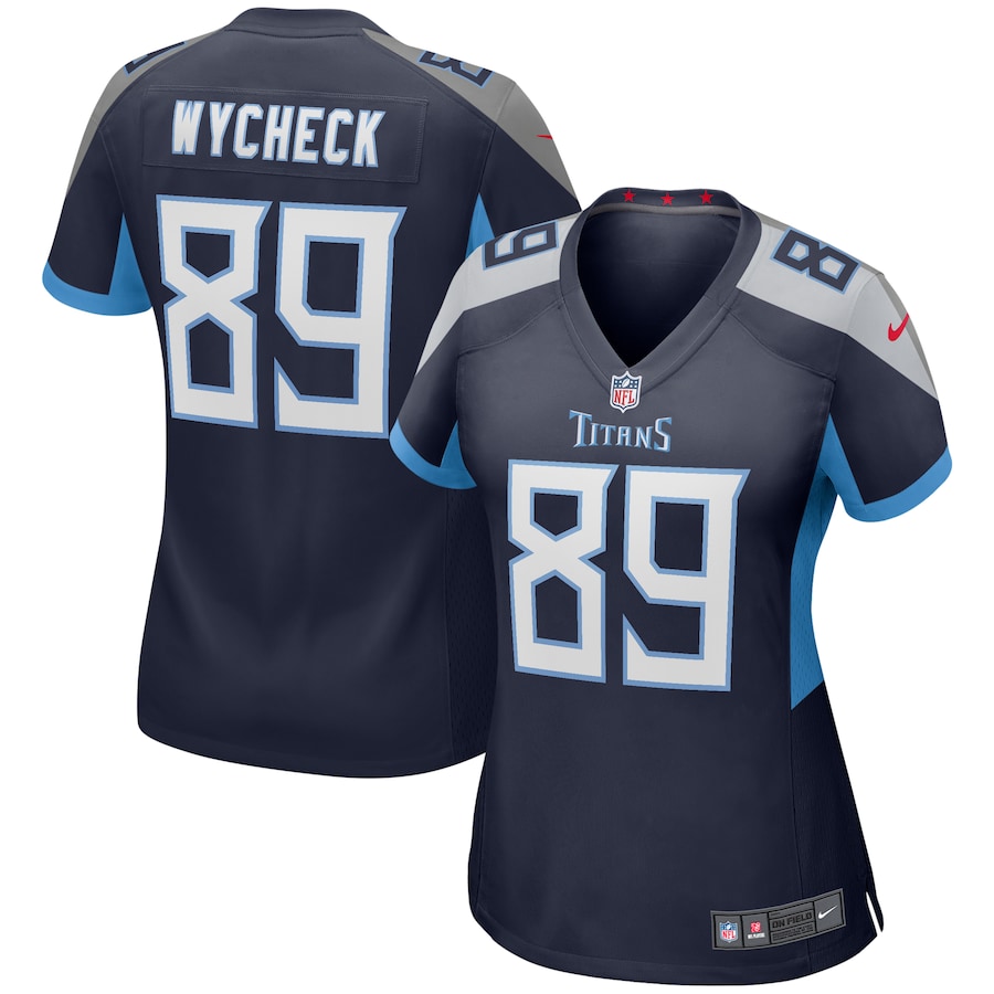Women's Tennessee Titans Frank Wycheck Nike Navy Game Retired Player Jersey - Jersey
