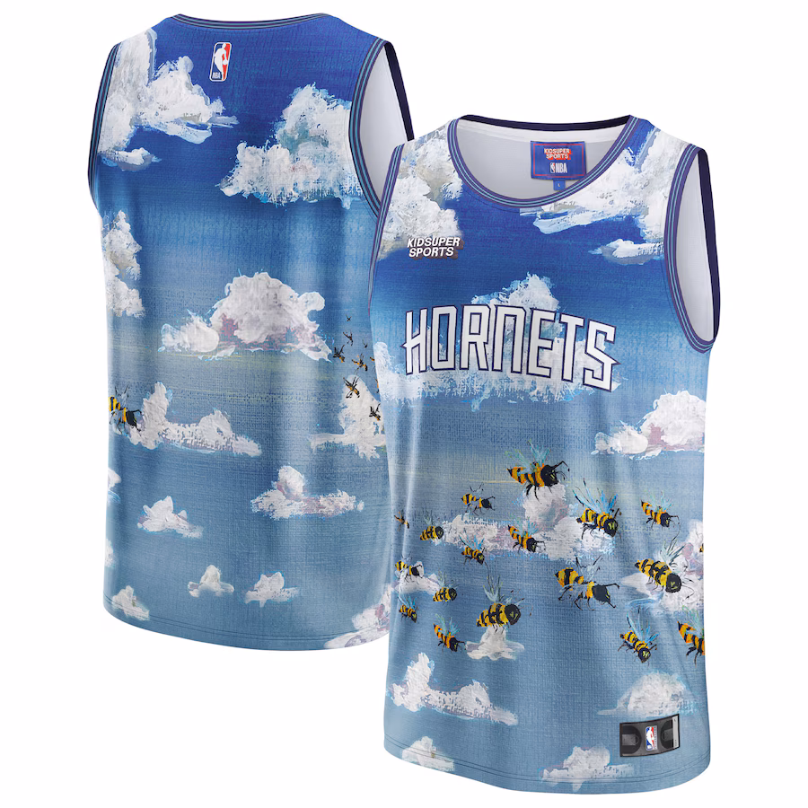 Unisex Charlotte Hornets NBA & KidSuper Studios by Fanatics Blue Hometown Jersey - Jersey