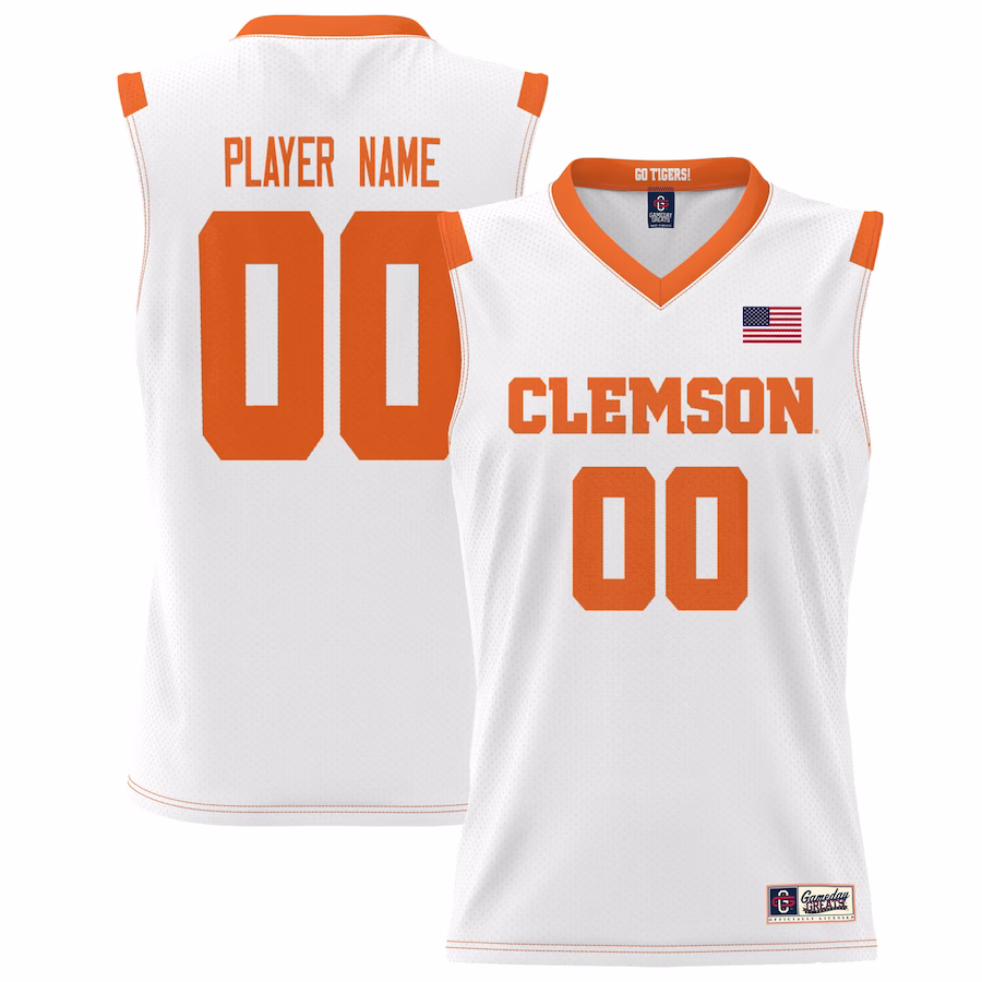 Clemson Tigers GameDay Greats NIL Pick-A-Player Lightweight Basketball Jersey - White - Jersey