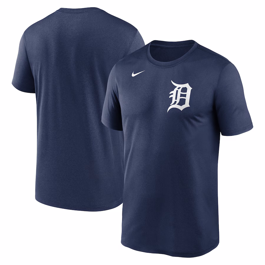 Men's Detroit Tigers Nike Navy Legend Fuse Wordmark T-Shirt - Jersey