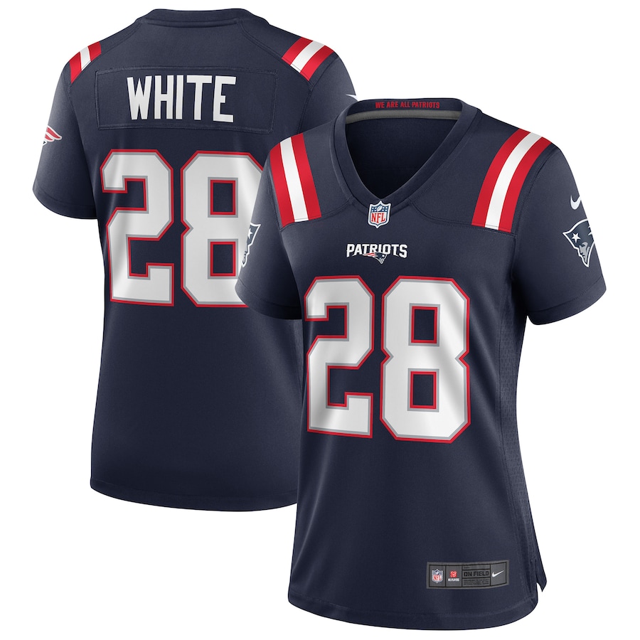 Women's Nike James White New England Patriots Navy Game Jersey - Jersey