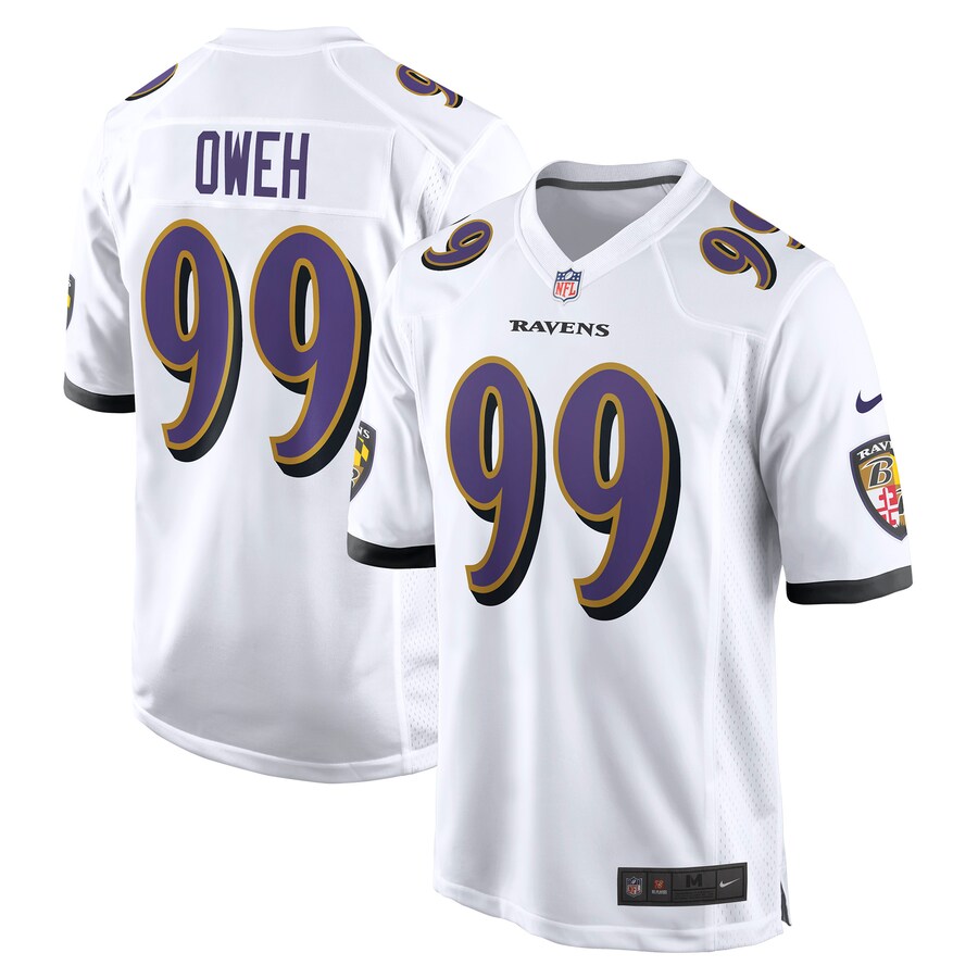 Men's Baltimore Ravens Odafe Oweh Nike White Game Jersey - Jersey