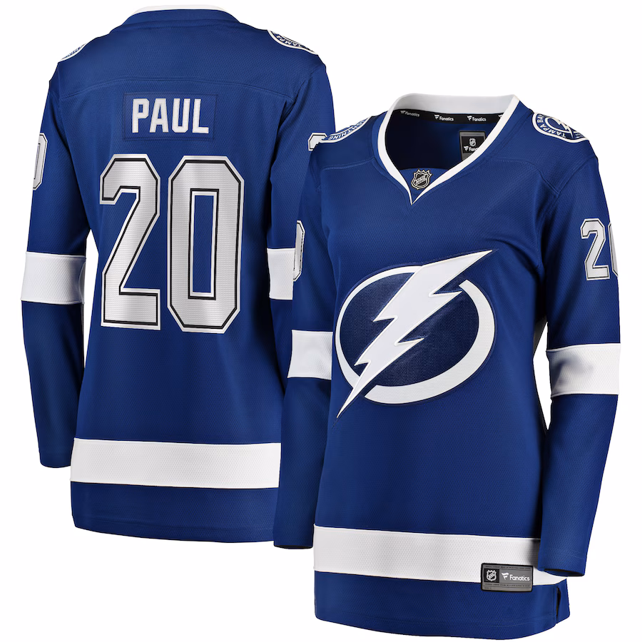 Women's Tampa Bay Lightning Nicholas Paul Fanatics Blue Home Breakaway Player Jersey - Jersey