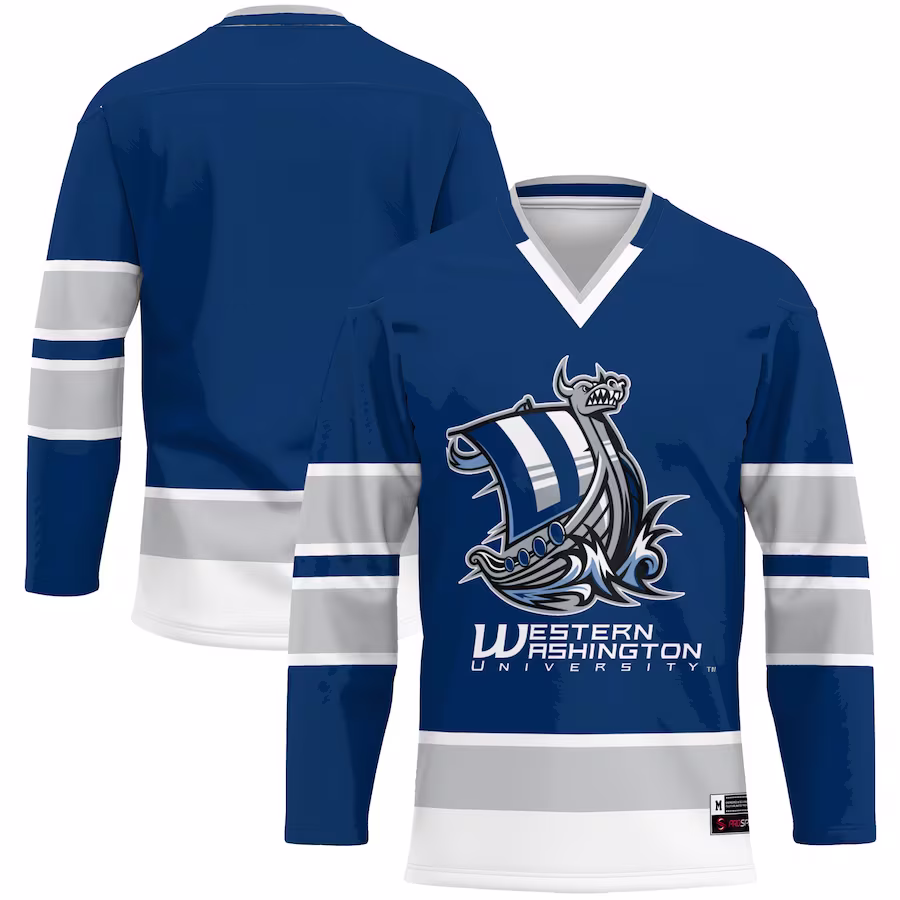 Western Washington Vikings GameDay Greats Hockey Jersey - Navy - Jersey