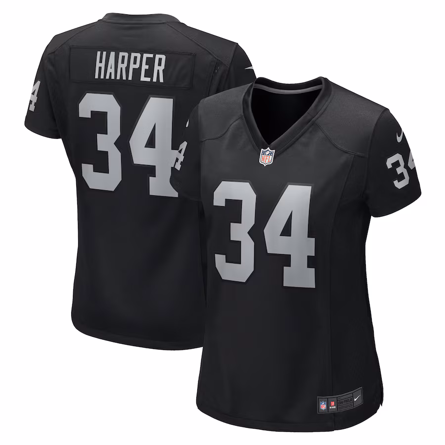 Women's Las Vegas Raiders Thomas Harper Nike Black Game Jersey - Jersey