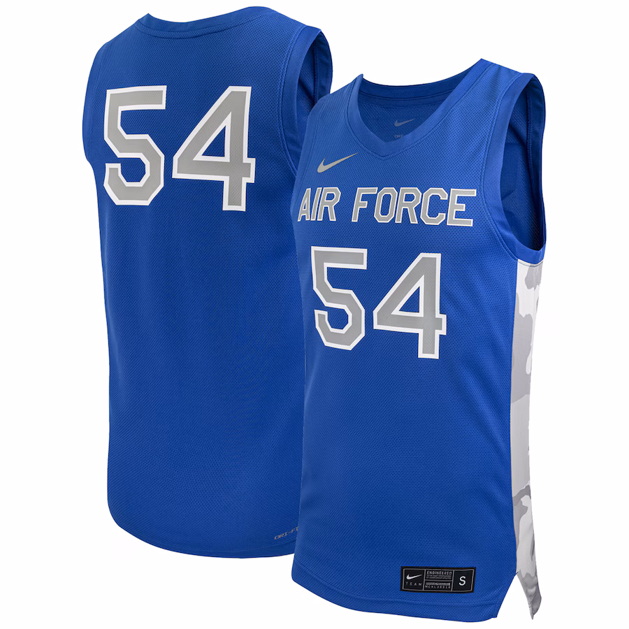 Men's Nike #54 Royal Air Force Falcons Replica Basketball Jersey - Jersey