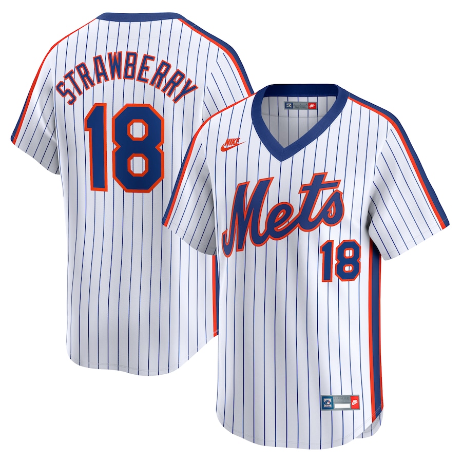 Women's New York Mets Nike Navy Darryl Strawberry Throwback Cooperstown Limited Jersey - Jersey