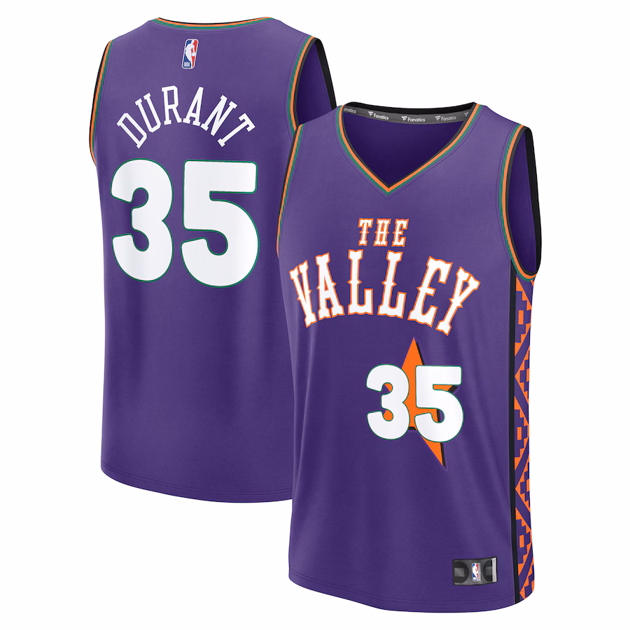 Youth Phoenix Suns Kevin Durant Fanatics Purple 2024/25 Fast Break Player Jersey - City Edition - Jersey