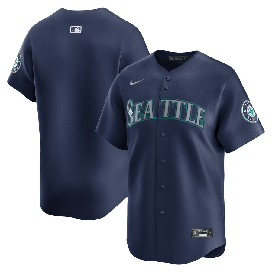 Men's Seattle Mariners  Nike Navy Road Limited Jersey - Jersey