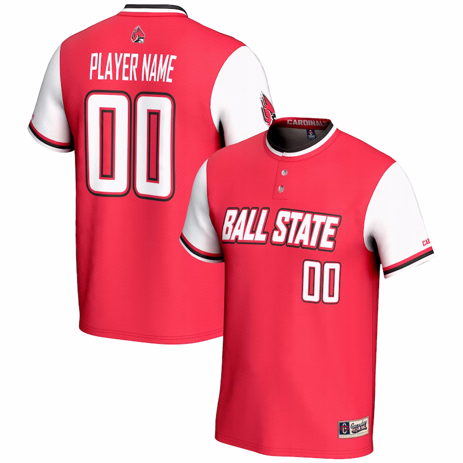Ball State Cardinals GameDay Greats Youth NIL Pick-A-Player Lightweight Softball Jersey - Red - Jersey