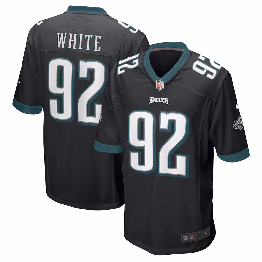 Men's Philadelphia Eagles Reggie White Nike Black Retired Player Alternate Game Jersey - Jersey