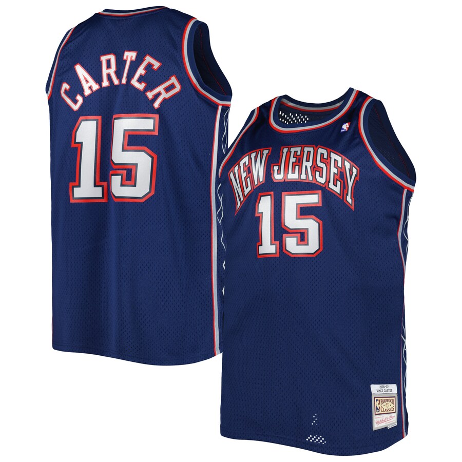 Men's New Jersey Nets Vince Carter Mitchell & Ness Navy Big & Tall Hardwood Classics 2006/07 Swingman Jersey - Jersey
