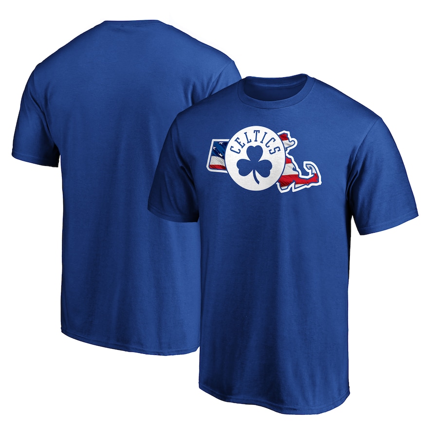 Men's Boston Celtics Royal Banner State T-Shirt - Jersey