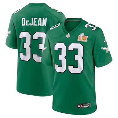 Men's Philadelphia Eagles Cooper DeJean Nike Kelly Green Super Bowl LIX 2nd Alternate Game Jersey - Jersey