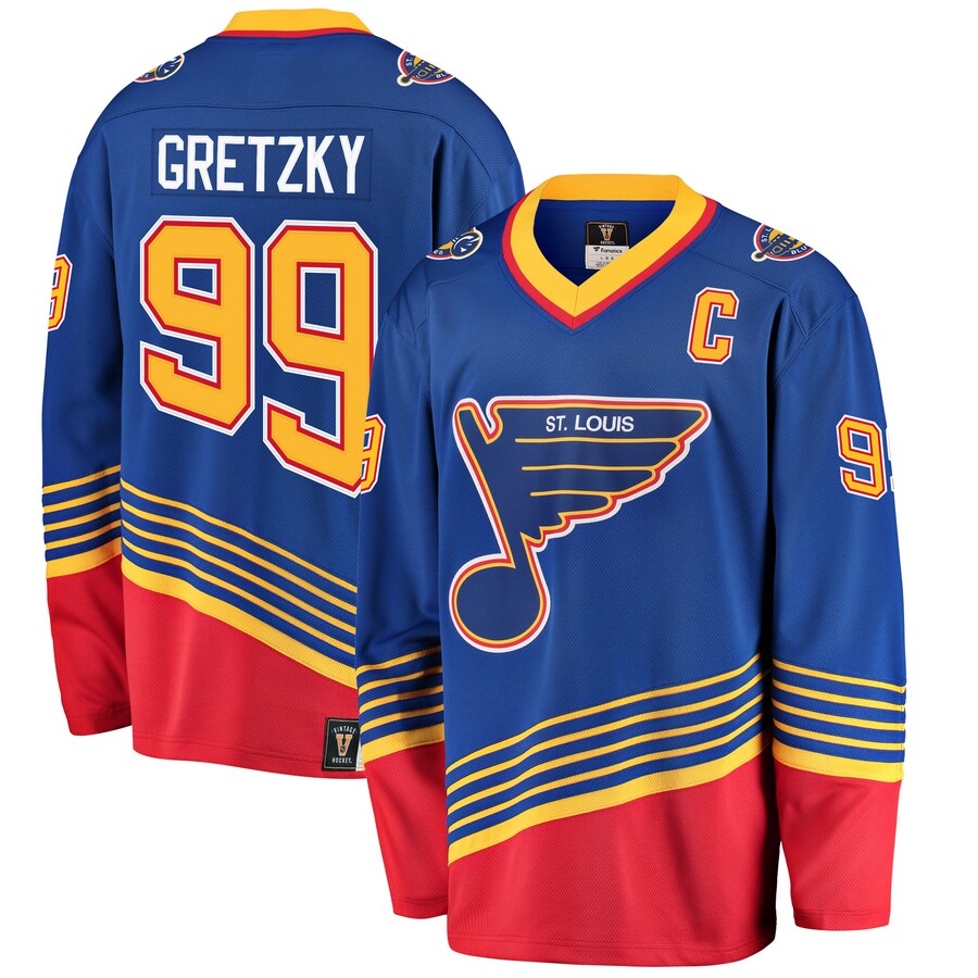 Men's St. Louis Blues Wayne Gretzky Fanatics Branded Blue Premier Breakaway Retired Player Jersey - Jersey