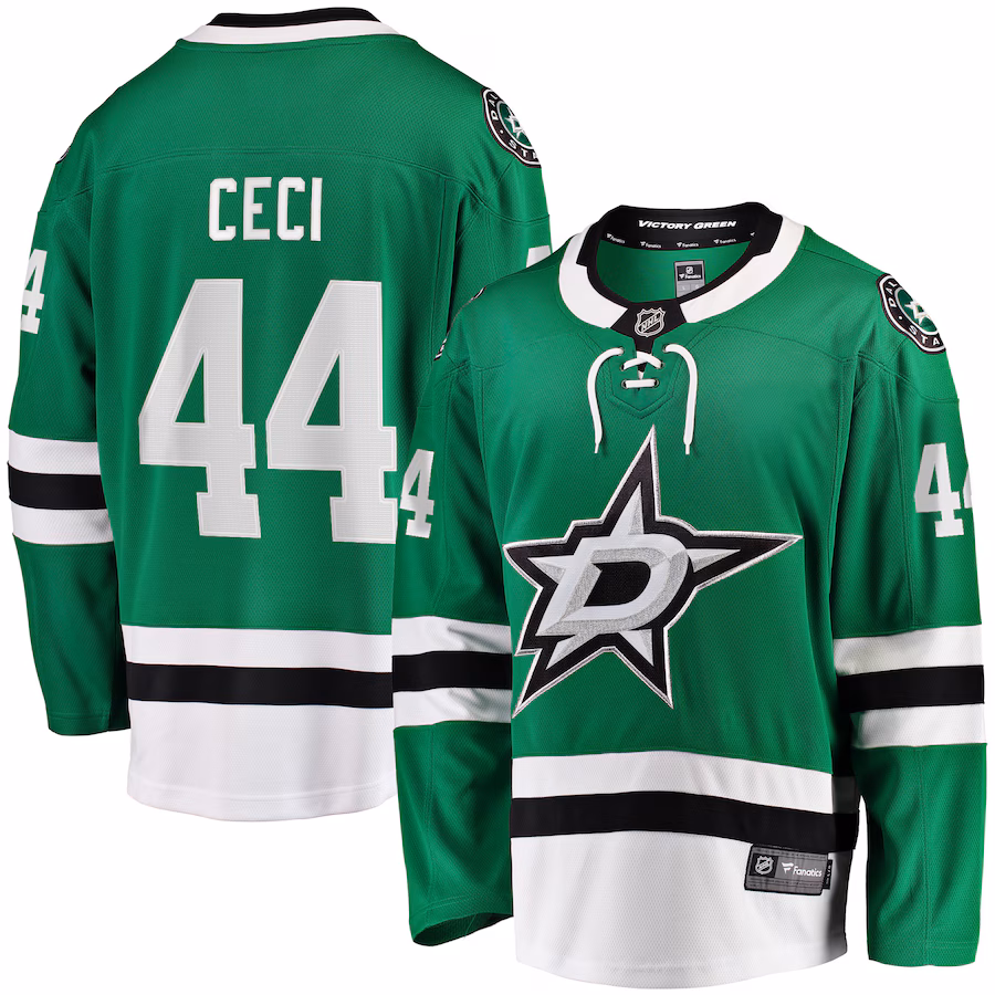 Men's Dallas Stars Cody Ceci Fanatics Kelly Green Home Breakaway Jersey - Jersey