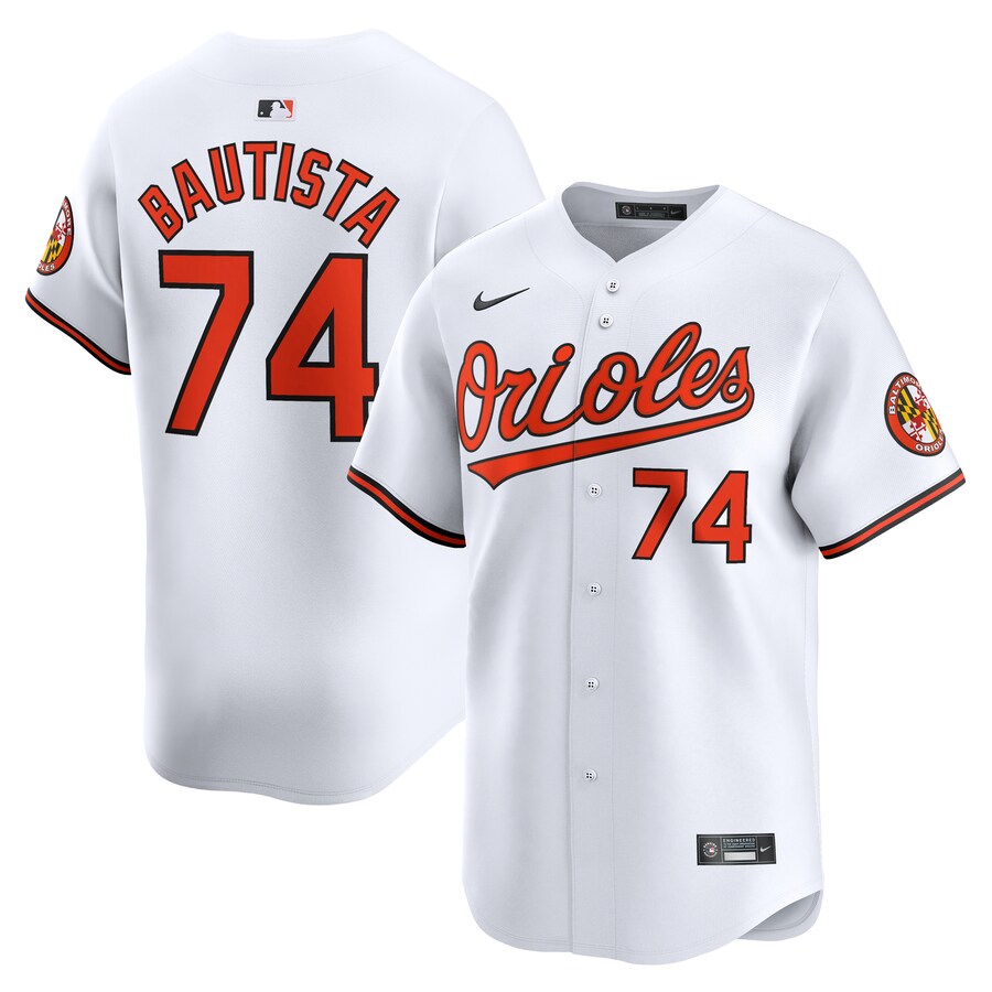 Men's Baltimore Orioles Felix Bautista Nike White Home Limited Player Jersey - Jersey