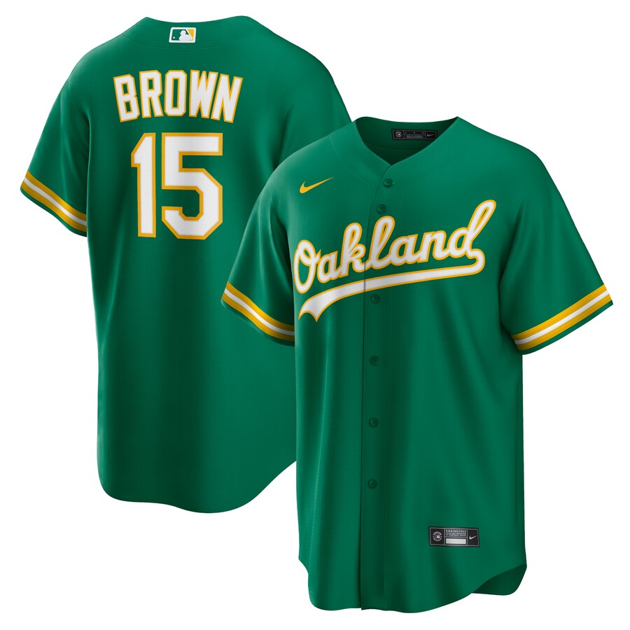 Men's Oakland Athletics Seth Brown Nike Kelly Green Alternate Replica Jersey - Jersey