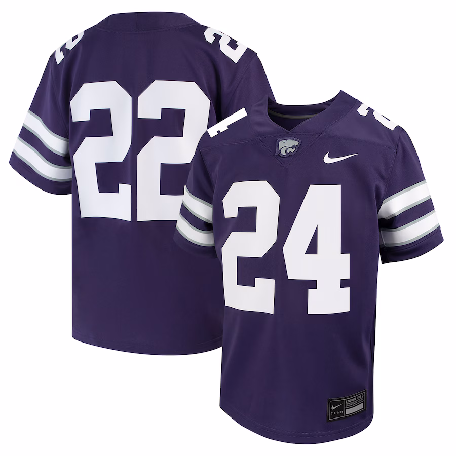 Youth Nike #24 Purple Kansas State Wildcats Untouchable Football Jersey - Jersey