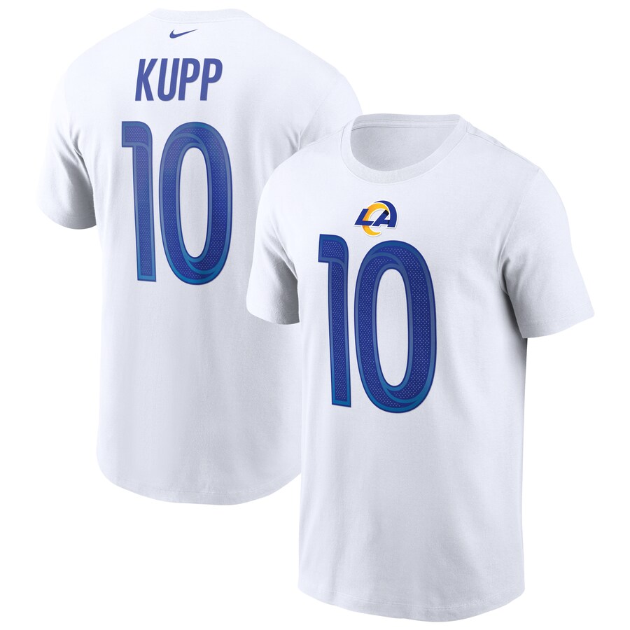 Men's Los Angeles Rams Cooper Kupp Nike White Name & Number T-Shirt - Jersey