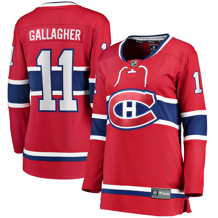 Women's Montreal Canadiens Brendan Gallagher Fanatics Branded Red Home Breakaway Player Jersey - Jersey