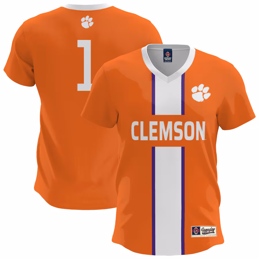 Men's GameDay Greats  Orange Clemson Tigers Lightweight Soccer Fashion Jersey - Jersey