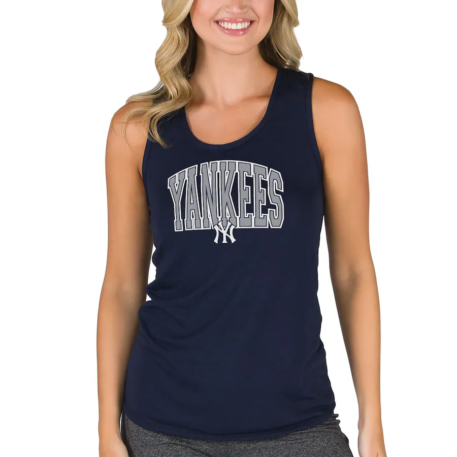 Women's New York Yankees Concepts Sport Navy Marathon Racerback Tank Top - Jersey