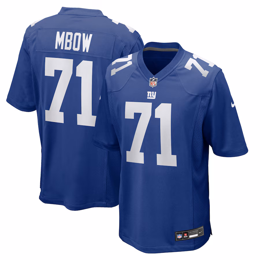 Men's New York Giants Marcus Mbow Nike Royal Team Game Jersey - Jersey