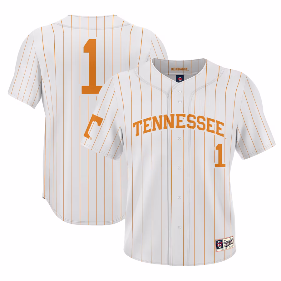 #1 Tennessee Volunteers GameDay Greats Youth Lightweight Baseball Jersey - White - Jersey