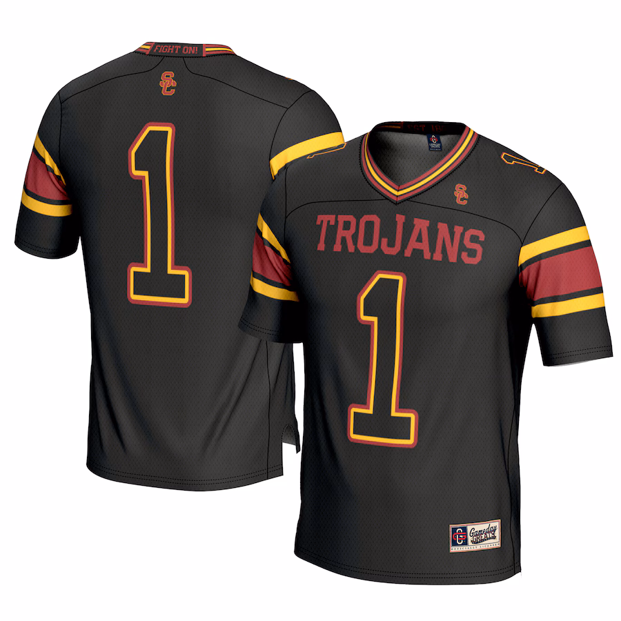 Men's GameDay Greats #1 Black USC Trojans Football Jersey - Jersey