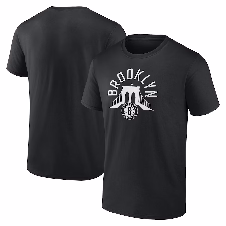 Men's Brooklyn Nets Black Announcer T-Shirt - Jersey