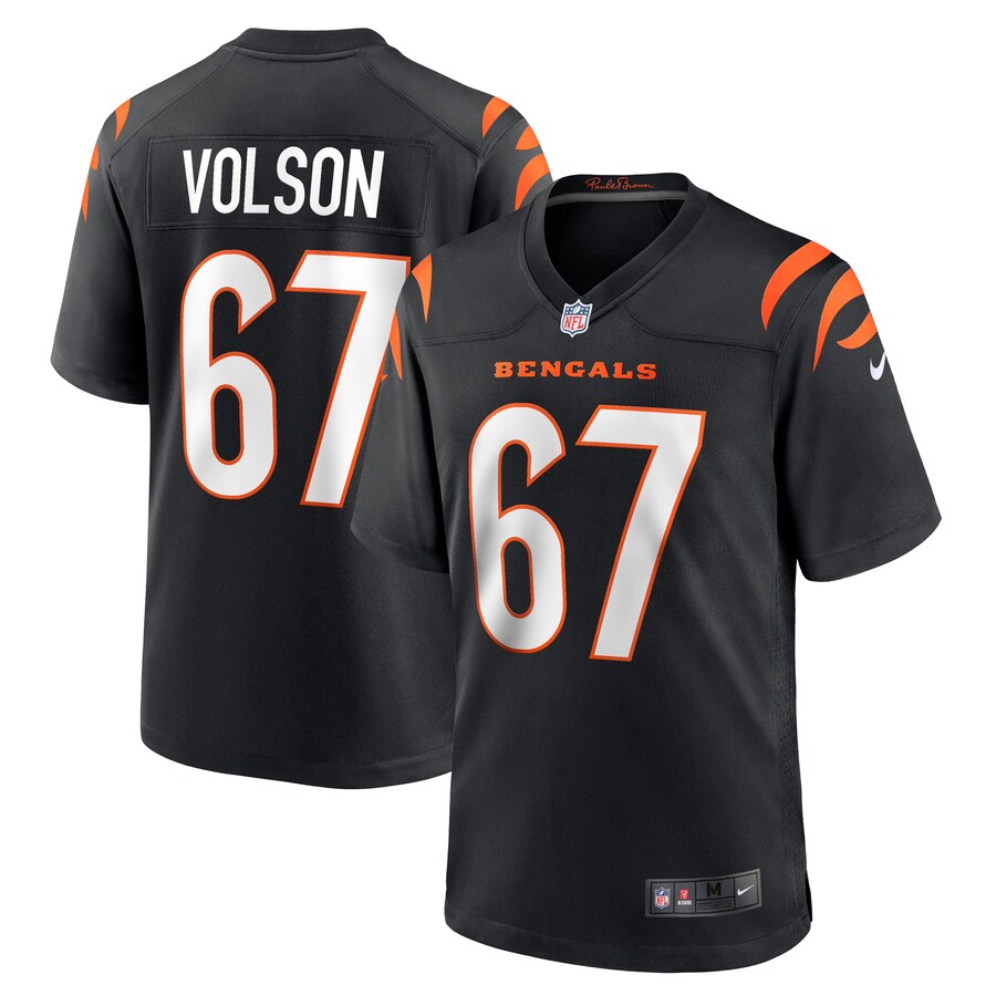 Men's Cincinnati Bengals Cordell Volson Nike Black Game Player Jersey - Jersey