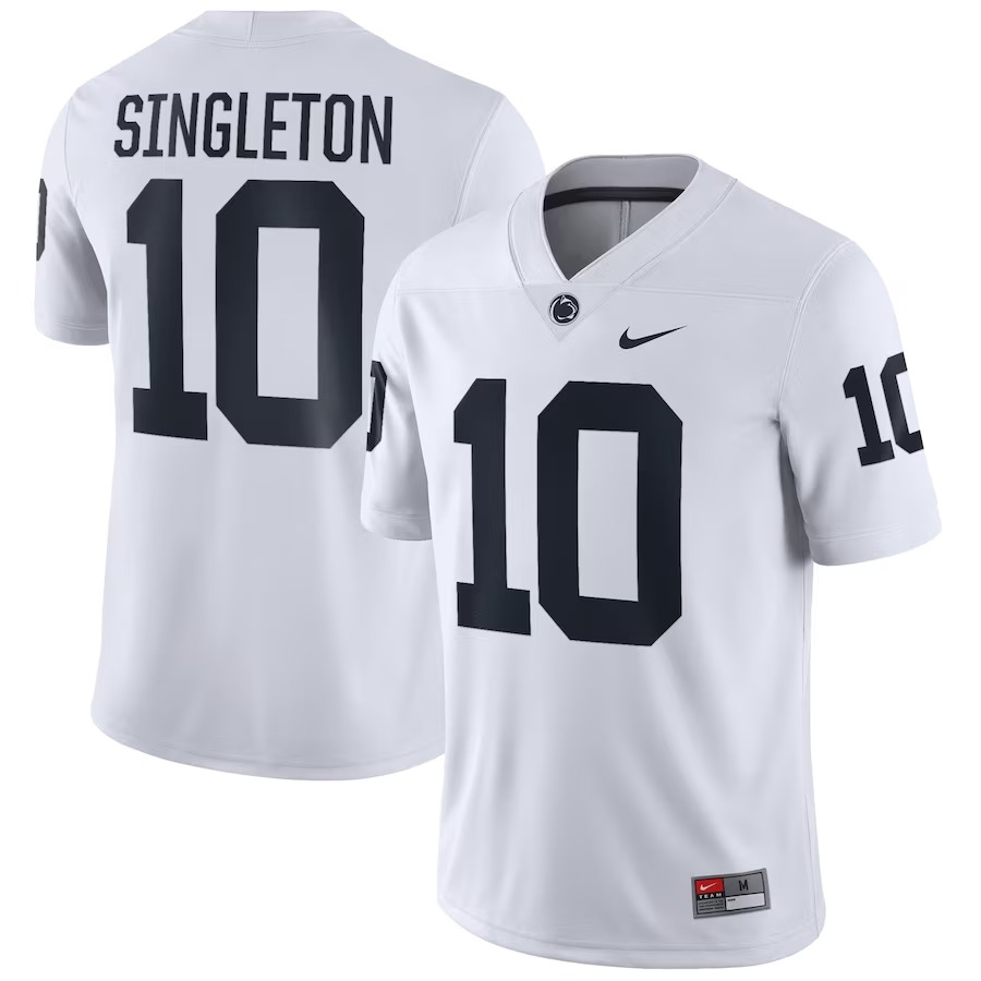 Nicholas Singleton Penn State Nittany Lions Nike NIL Replica Football Jersey - White - Jersey