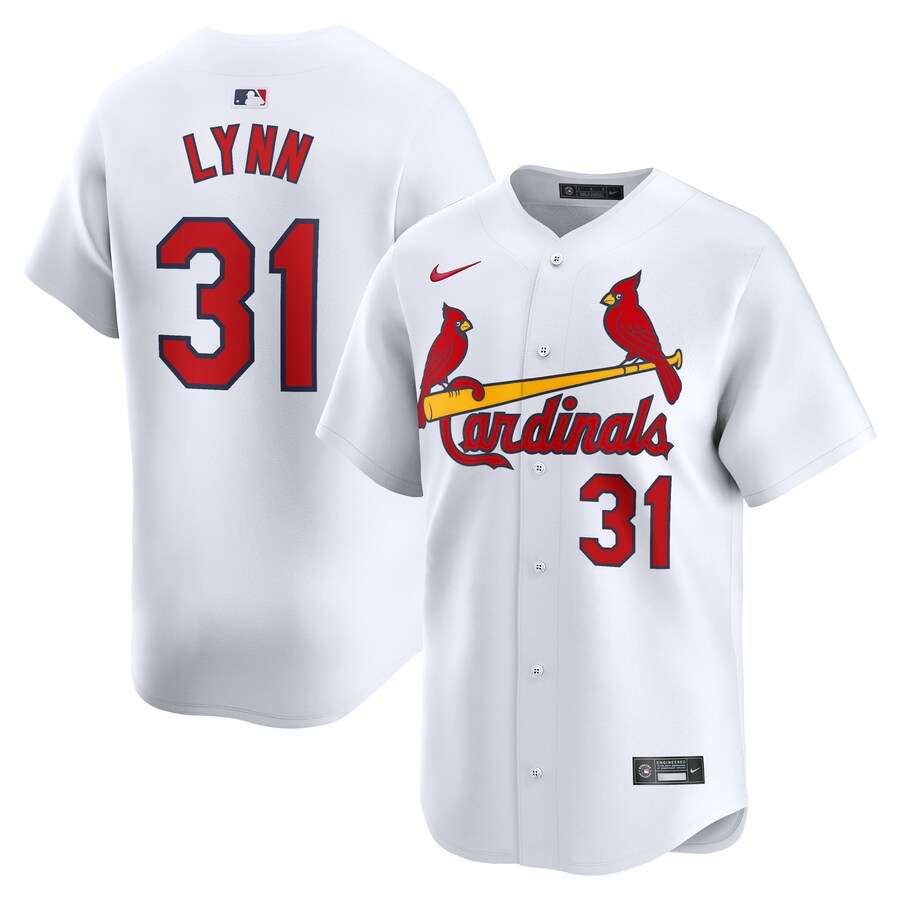 Men's St. Louis Cardinals Lance Lynn Nike White Home Limited Player Jersey - Jersey