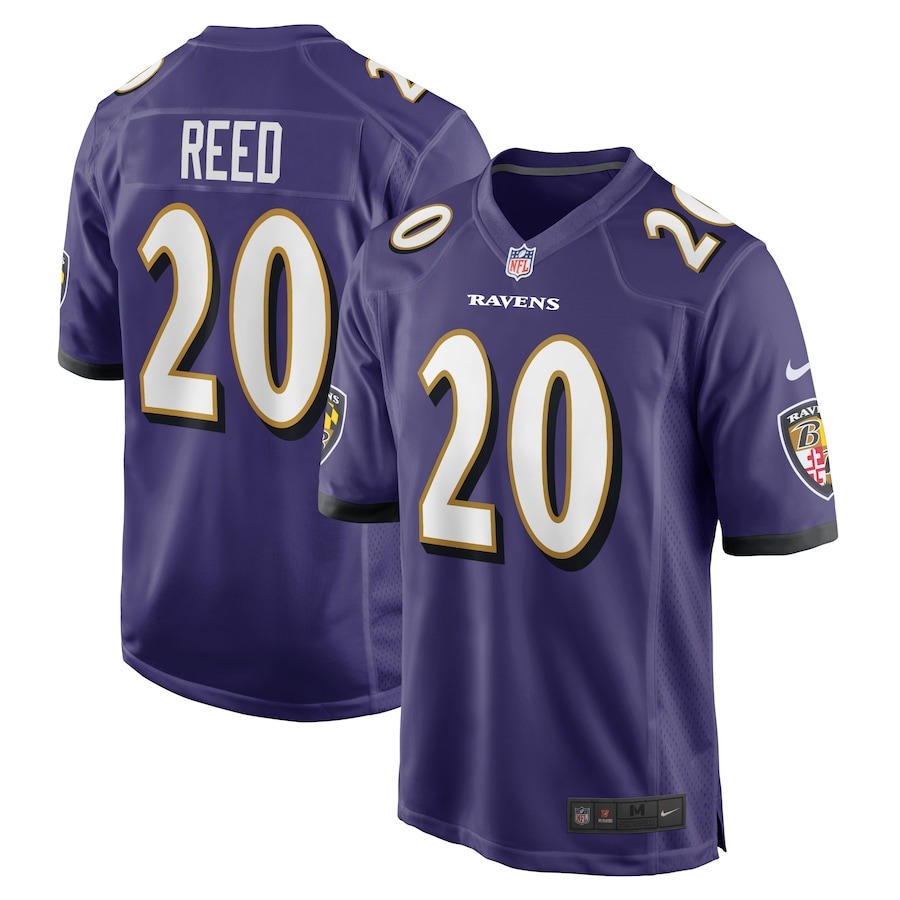 Men's Baltimore Ravens Ed Reed Nike Purple Retired Player Game Jersey - Jersey