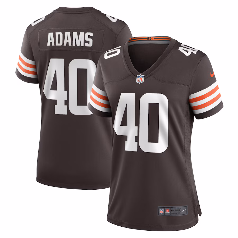 Women's Cleveland Browns Matthew Adams Nike Brown Nike Women's Team Color Jersey - Jersey