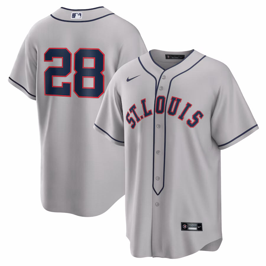Men's St. Louis Cardinals Nolan Arenado Nike Gray 2024 Rickwood Classic Replica Player Jersey - Jersey