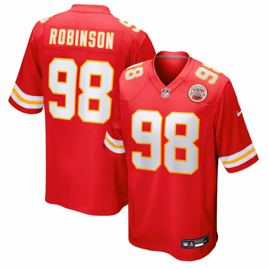 Men's Kansas City Chiefs Janarius Robinson Nike Red Team Game Jersey - Jersey