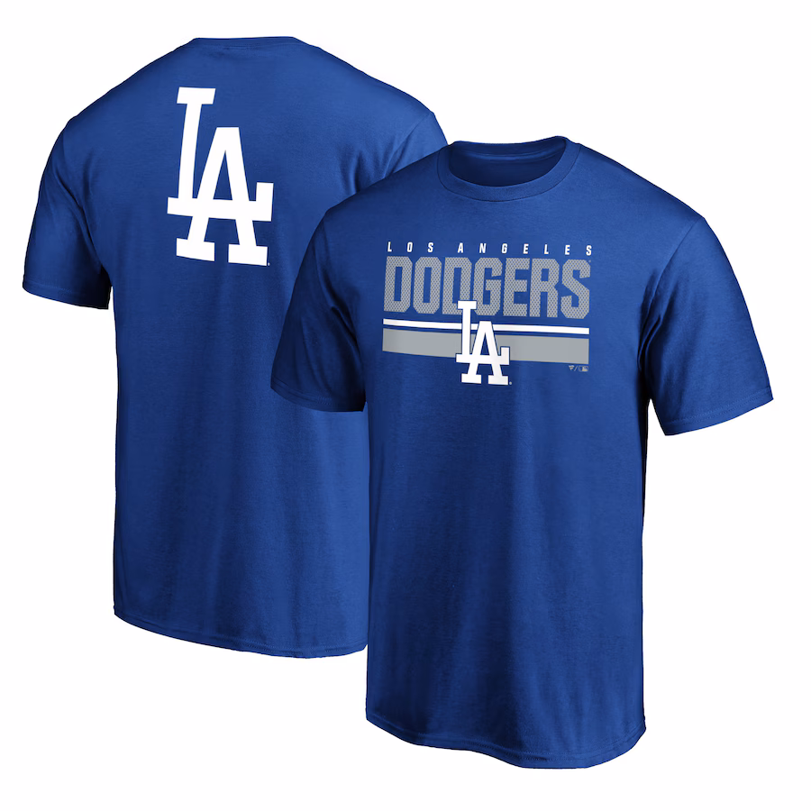 Men's Los Angeles Dodgers Royal End Game Team Wordmark T-Shirt - Jersey