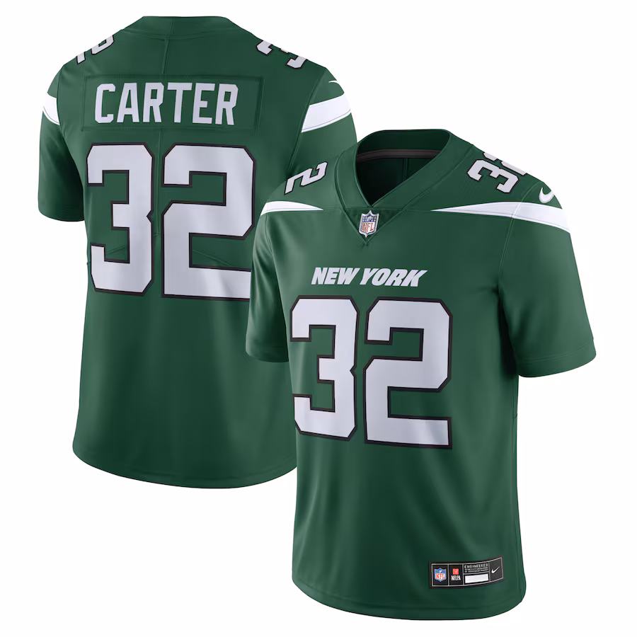 Men's New York Jets Michael Carter Nike Green Vapor F.U.S.E. Limited Jersey - Jersey