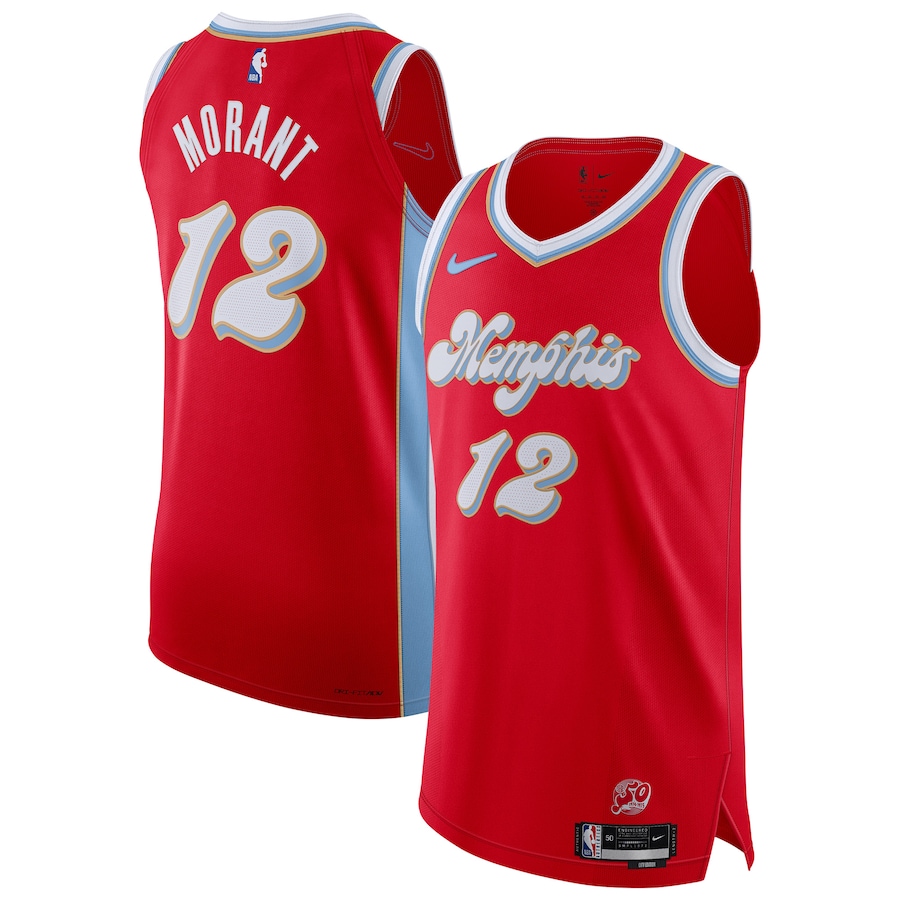 Men's Memphis Grizzlies Ja Morant Nike Red 2024/25 Authentic Player Jersey - City Edition - Jersey