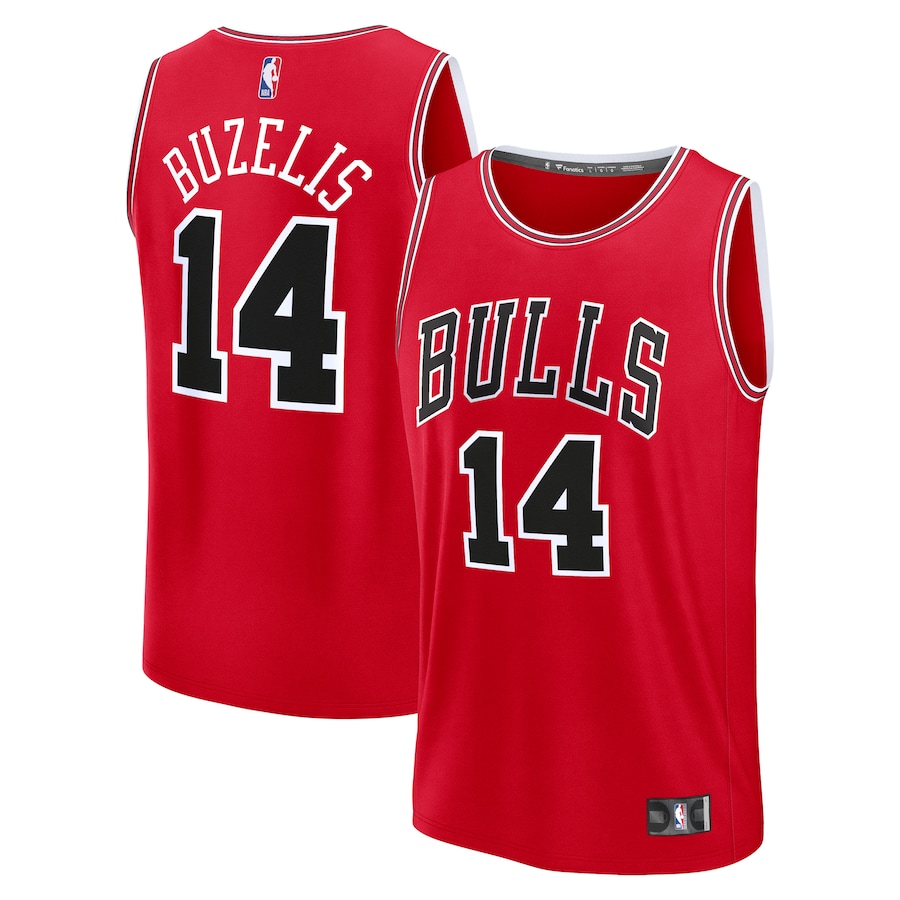 Men's Chicago Bulls Matas Buzelis Fanatics Red Fast Break Replica Player Jersey - Icon Edition - Jersey