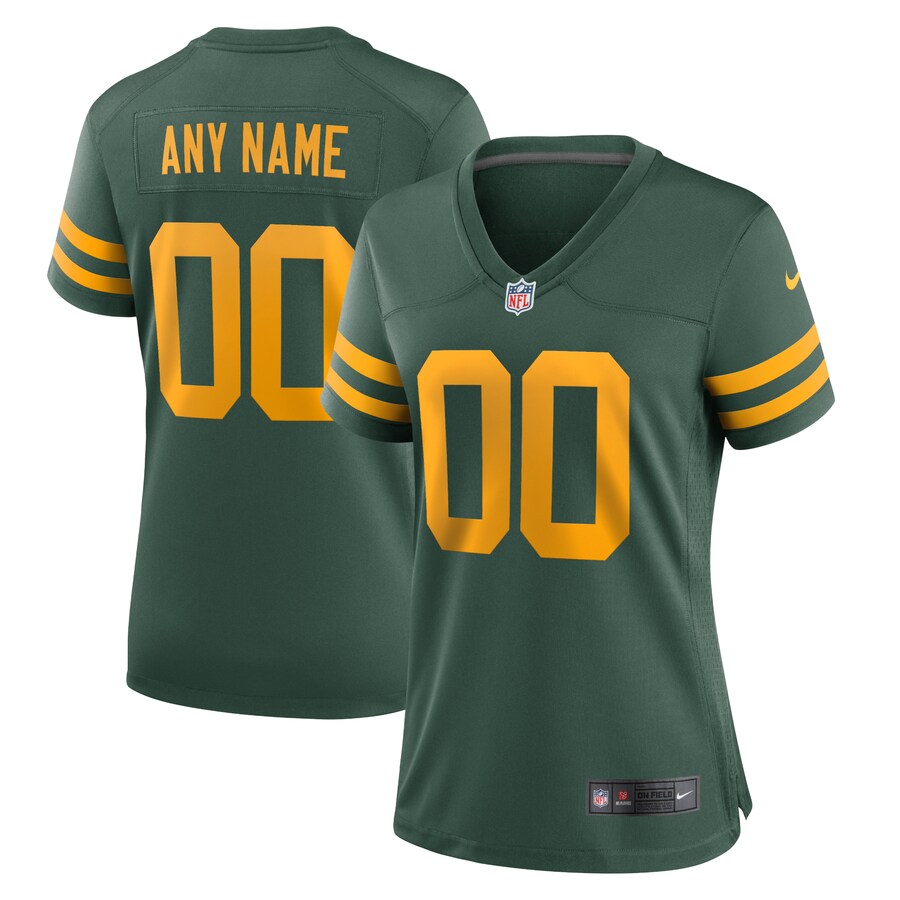 Women's Green Bay Packers Nike Green Alternate Custom Jersey - Jersey