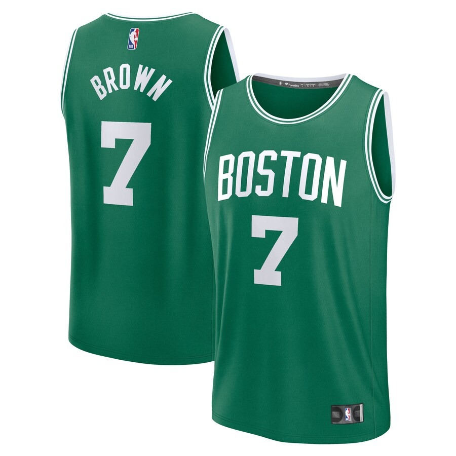 Men's Boston Celtics Jaylen Brown Fanatics Kelly Green Fast Break Replica Player Jersey - Icon Edition - Jersey
